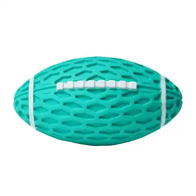 Homepet SILVER SERIES игрушка для собак мяч регби с пищалкой бирюзовый каучук
