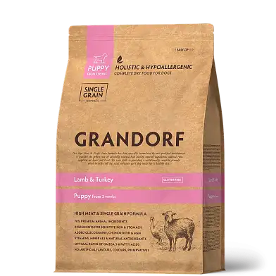 Grandorf сухой корм для щенков всех пород, ягненок с индейкой